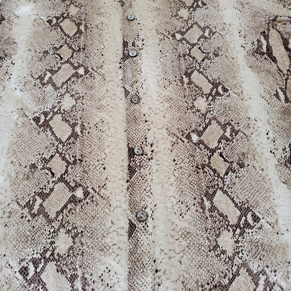 Snake print silk blouse size 14 - Picture 8 of 9